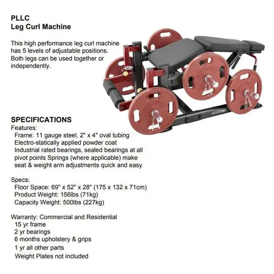 Steelflex PLLC Plate Loaded Leg Curl