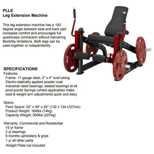 Steelflex PLLE  Plate Loaded Leg Extension